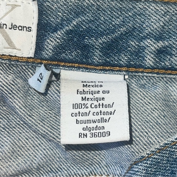 CALVIN KLEIN HIGH WAISTED STRAIGHT LEG DENIM JEANS - Picture 5 of 11